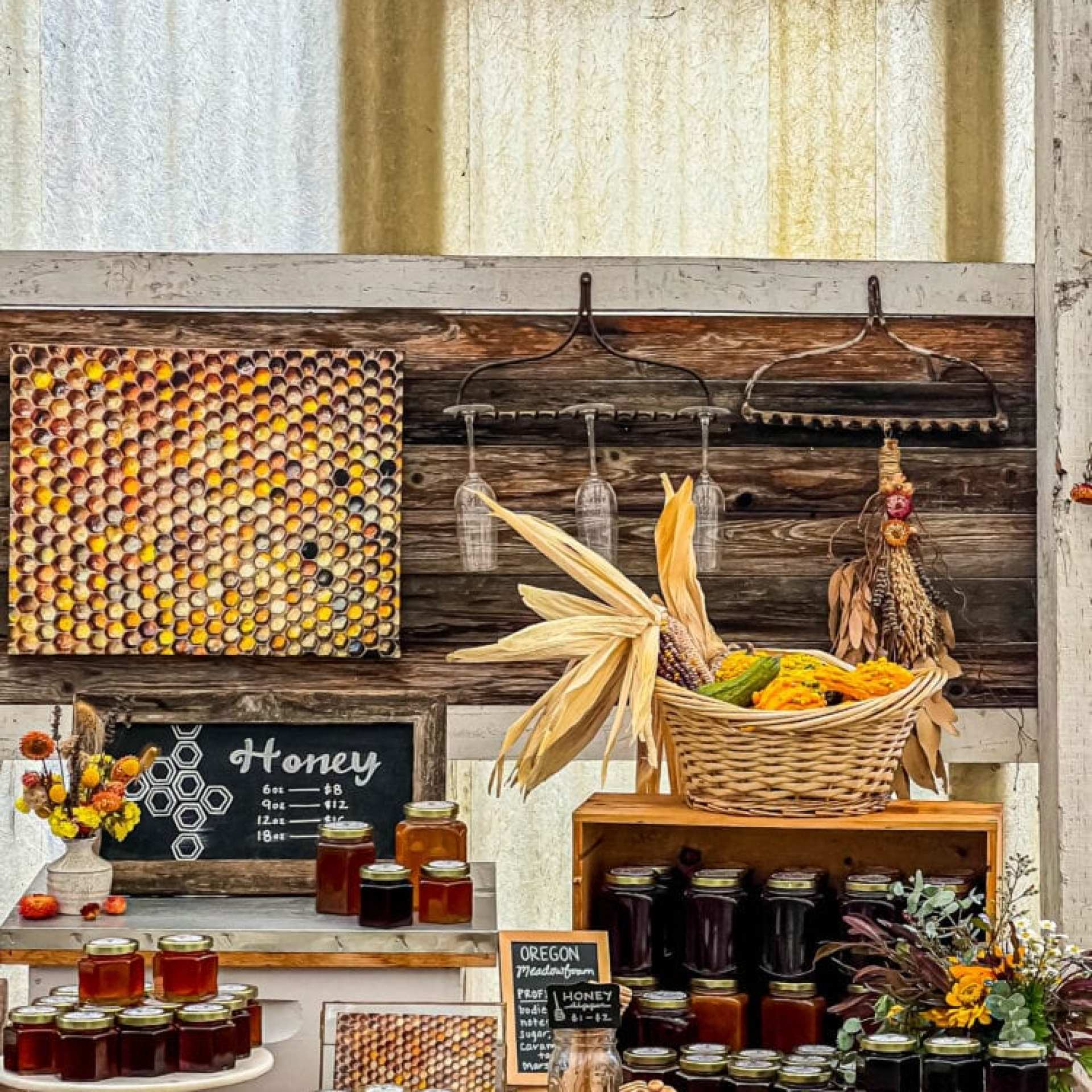 picture of honey for sale on a table